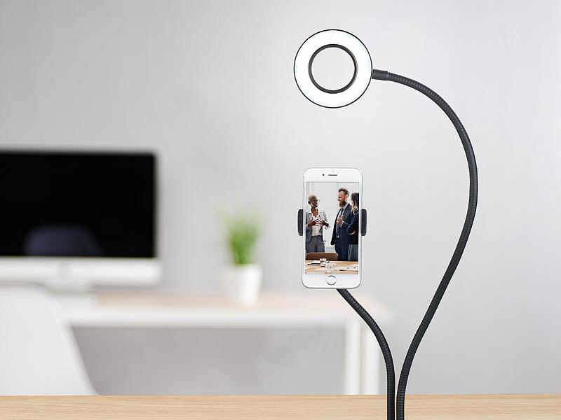 Acheter Anneau lumineux LED pour Selfie, avec support de téléphone