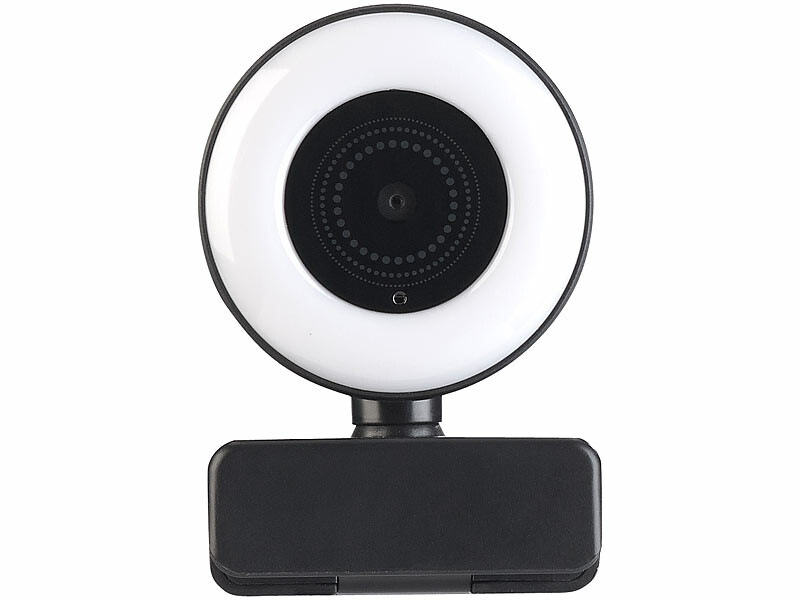 Cikonielf Webcam avec lumière Webcam avec microphone intégré léger pour la  diffusion en direct des fournitures informatiques