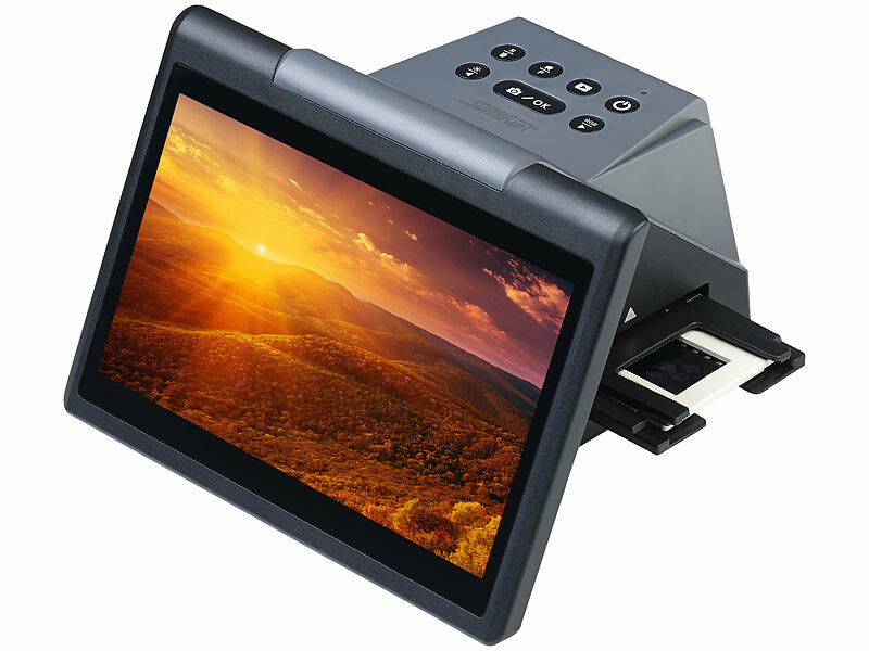 Scanner de photos films et diapositives - oneconcept ion pics 3 - capteur  14 mp écran lcd 4,3 - 128 mo - noir ONECONCEPT